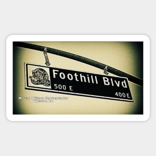 Foothill Boulevard, Upland, California by Mistah Wilson Sticker